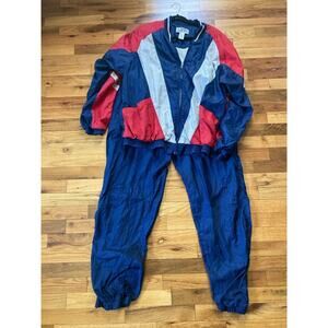 Vintage 90s Nylon Tracksuit Lavon Cheerful Corp Women's Size LARGE USA America